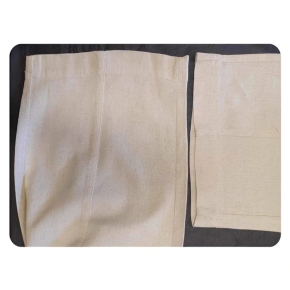 DKR Linen Blend Oatmeal Capri Size Small - Picture 5 of 8